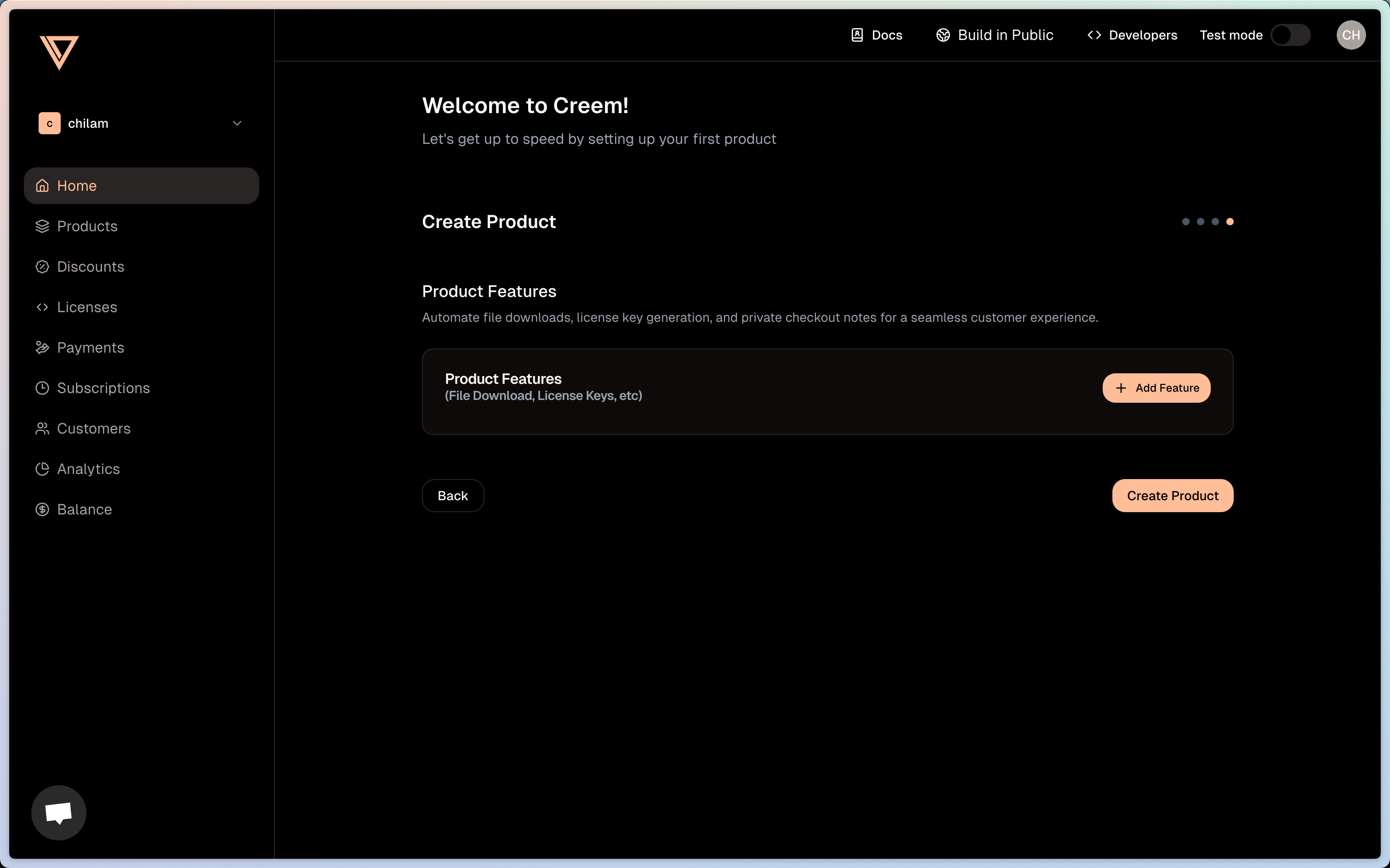 create product 4